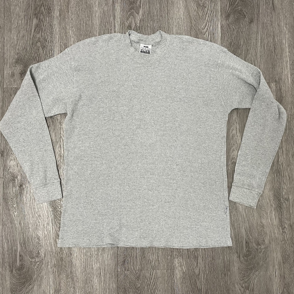 Pro Club Shirt Men's X-Large Gray Heavyweight Thermal Vintage Made in USA
